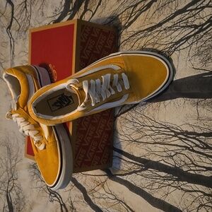 Vans Classic Mustard and White Sneakers